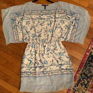 BCBC Maxazria XS/S Kimono Dress Blue White